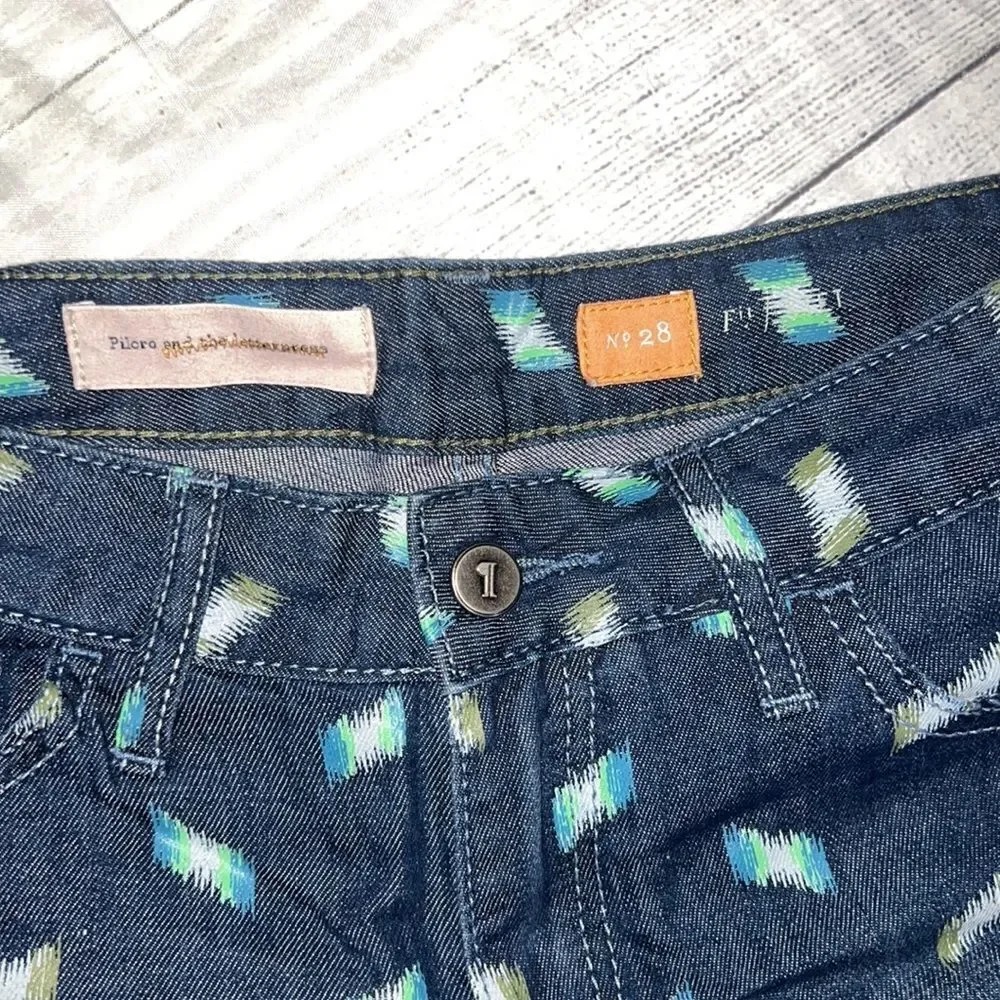 Anthropologie | Anthro Pilcro & the Letterpress Stet Art Brushstroke Print Short - Picture 3 of 7